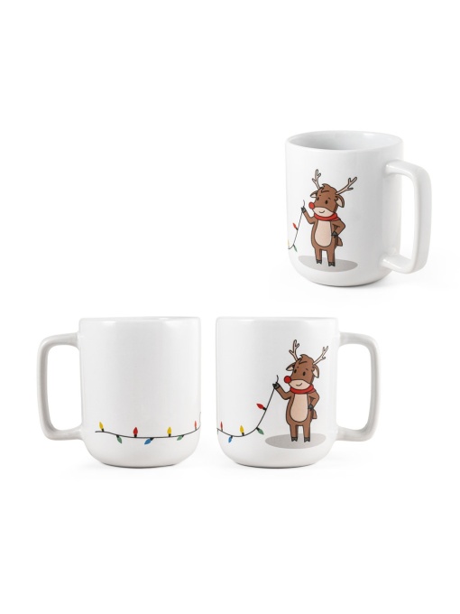 hi!™ 94282 REINDEER Cană cu design de Crăciun 330 ml - Img 1