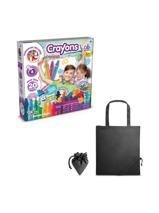 hi!™ Crayon Factory Kit II Joc educațional furnizat cu o pungă de cadou pliabilă 190T