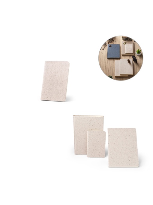 hi!™ ORGANIC SOFT A6 Notebook with flexible cover made of organic elephant material (80%) - Img 1