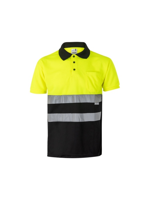 hi!™ VL CUPID LARGE Tricou polo bicolor bird-eye (160g/m²) cu mâneci scurte, din poliester (100%)