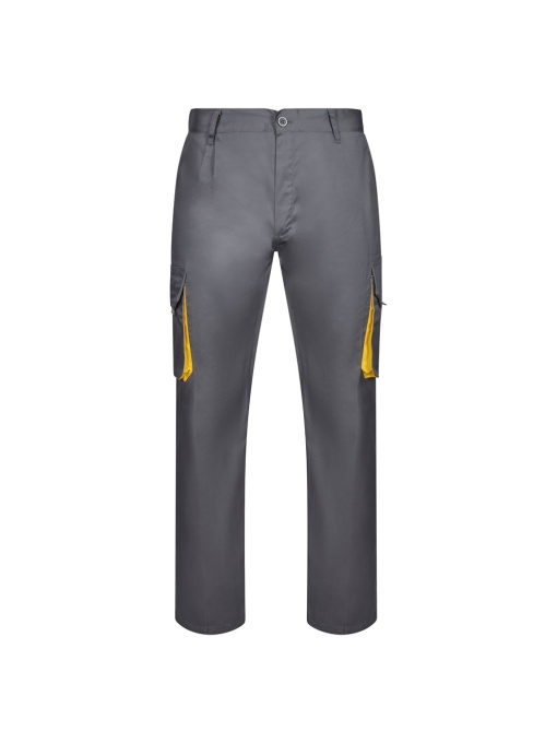 hi!™ VL HYPNOS Pantaloni de twill cu buzunare multiple în două tonuri (200g/m²), din bumbac (35%) și poliester (65%)