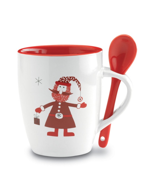 MO™ Claus – Cană cu linguriță 250ml
