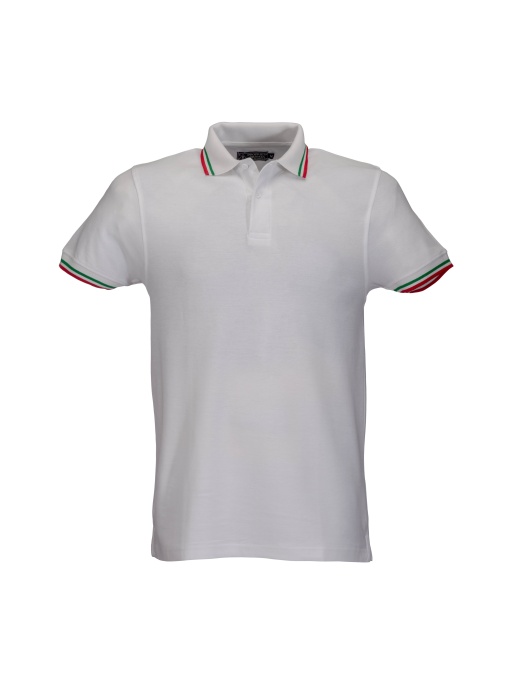 ON™ 100% piqué cotton (180 g/m2) short-sleeved polo shirt with three-colour trims