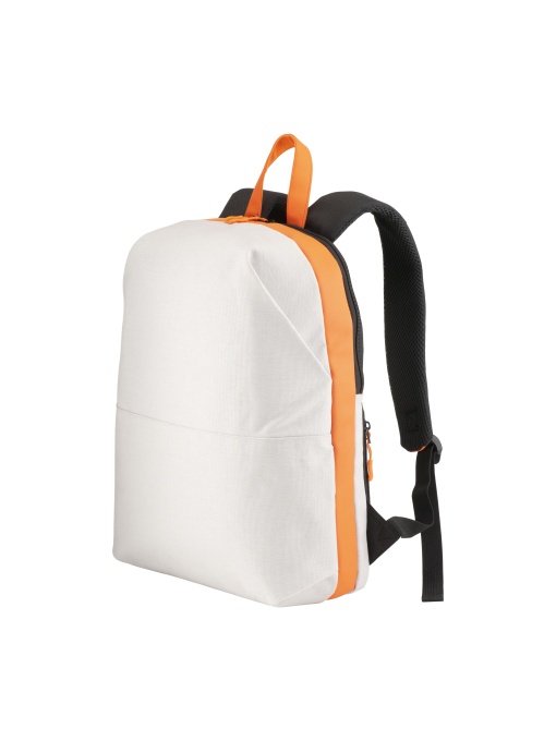 ON™ Canvas laptop backpack with high visibility eco-leather inserts/bands