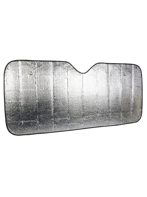 ON™ Parasolar auto cu 2 ventuze, folie cu bule și înveliș din aluminiu pe ambele fețe