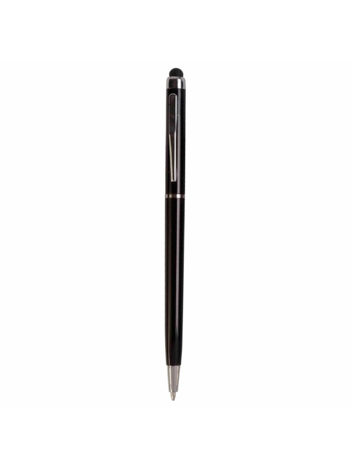 ON™ Plastic twist pen with touchscreen rubber tip and metal clip