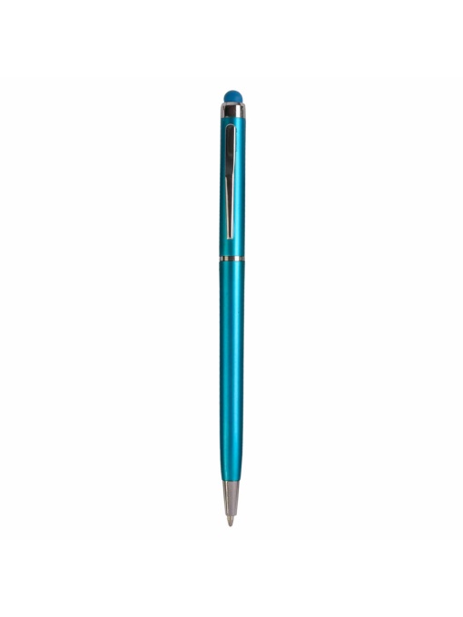 ON™ Plastic twist pen with touchscreen rubber tip and metal clip