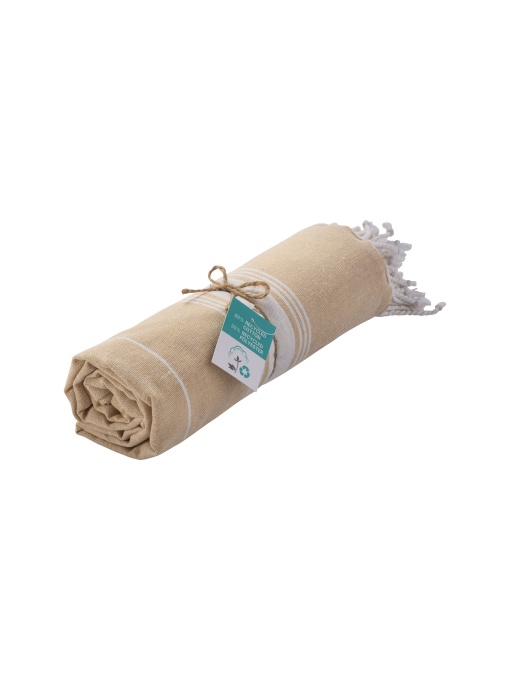 ON™ Recycled cotton fringed beach towel