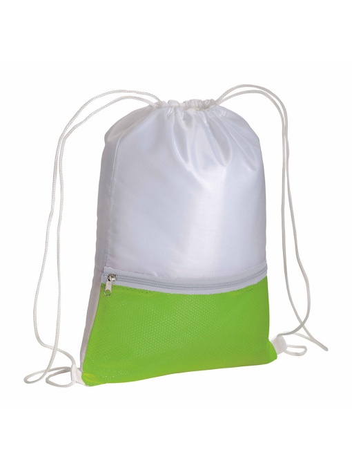 ON™ Rucsac din poliester 210T cu buzunar cu fermoar colorat și închidere cu șnur