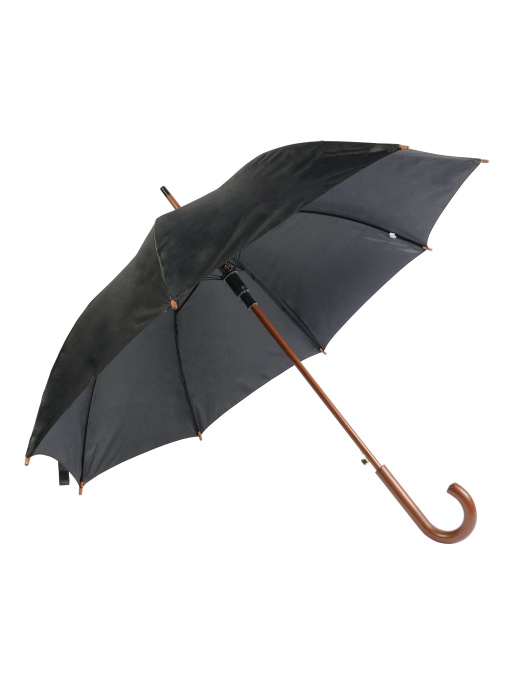 ON™ Automatic umbrella with wood shaft, ferrule and handle