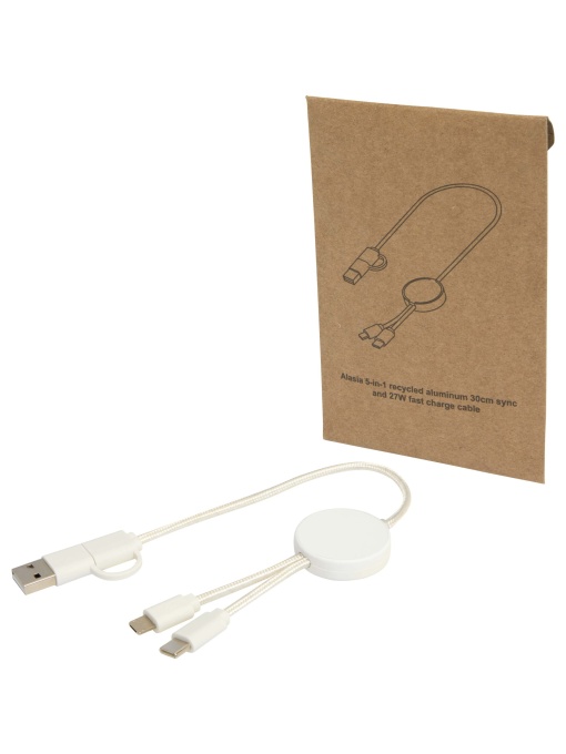PF™ Citala cablu 5-în-1 30 cm din plastic reciclat pentru sincronizare date și încărcare rapidă 27W