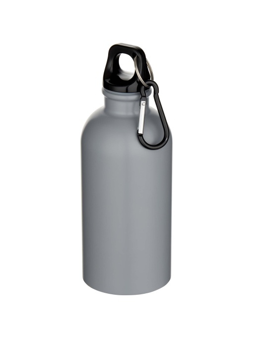 PF™ Oregon sticlă de apă mată 400 ml simplu perete din oțel inoxidabil reciclat RCS cu carabină - Img 1