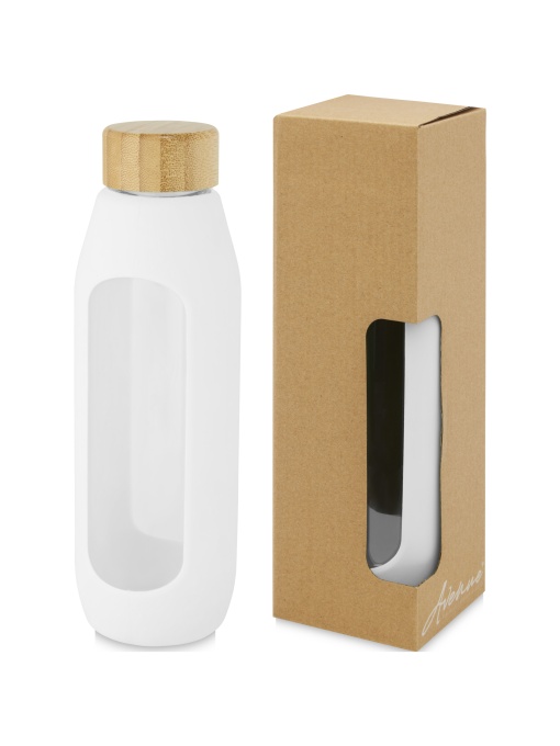PF™ Tidan 600 ml borosilicate glass bottle with silicone grip