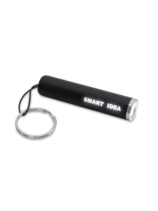Royal™ LUMIRING keychain flashlight with illuminated logo, black