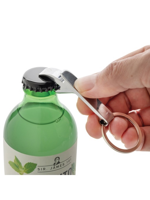 XD™ RCS recycled zinc alloy bottle opener keychain - Img 1