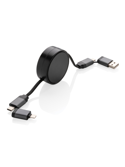 XD™ Terra RCS recycled aluminium retractable 6 in 1 cable