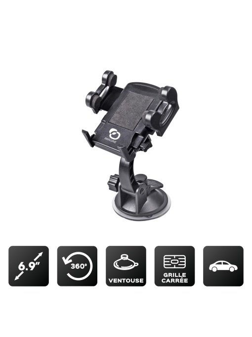 AK™ YUNIBA Suport auto universal 3 în 1 (parbriz, bord și clemă ventilație)
