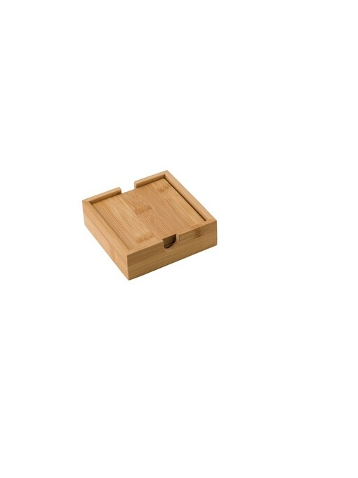 AX™ Bamboo cup coaster set, 4 pcs