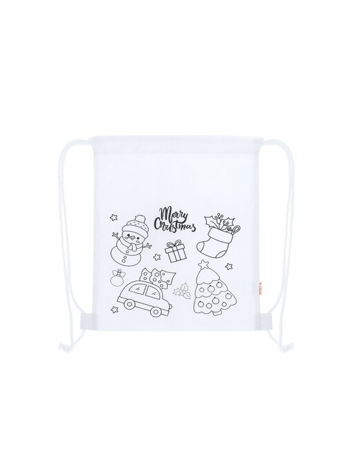 AX™ Drawstring bag for colouring, Christmas pattern, crayons