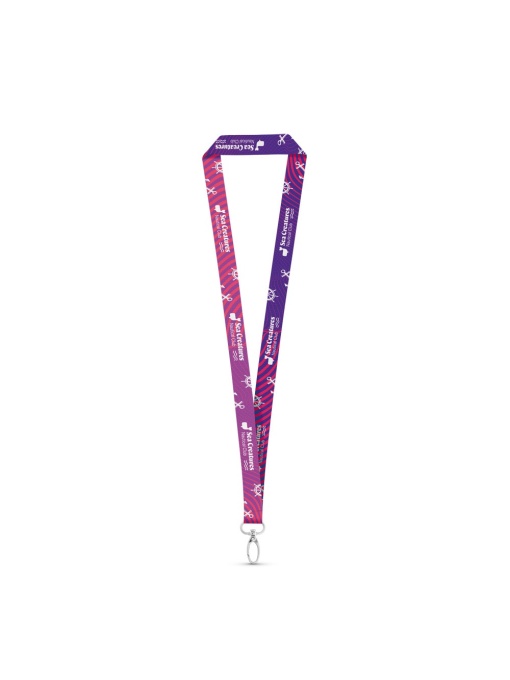 hi!™ MANILA Polyester sublimation Landyard with carabiner