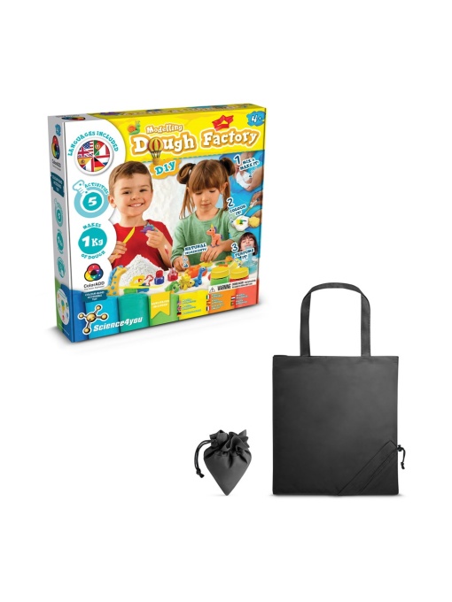 hi!™ Modeling Dough Factory Kit II Joc educațional furnizat cu o pungă de cadou pliabilă 190T