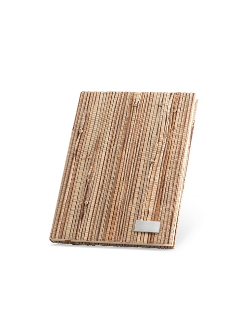hi!™ NERUDA Notepad A5 din fibră naturală de paie cu pagini căptușite din materiale certificate FSC™ și alte materiale controlater