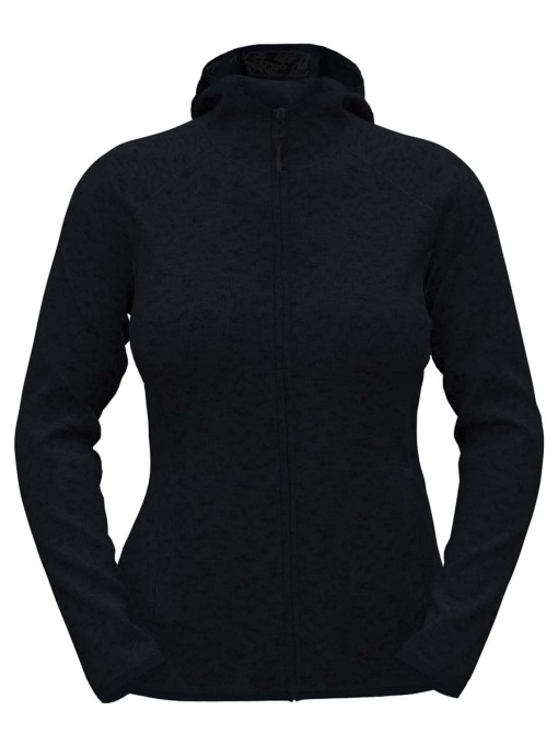 Jachetă fleece tricotată cu glugă pentru femei