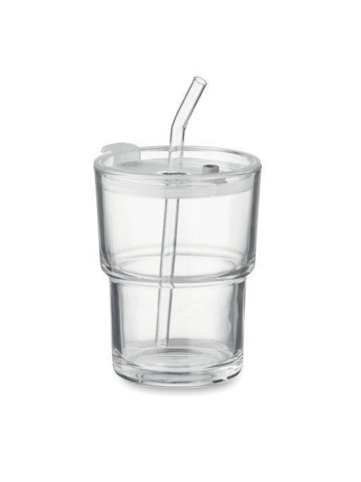 MO™ Sip – Pahar de sticlă cu pai 400ml