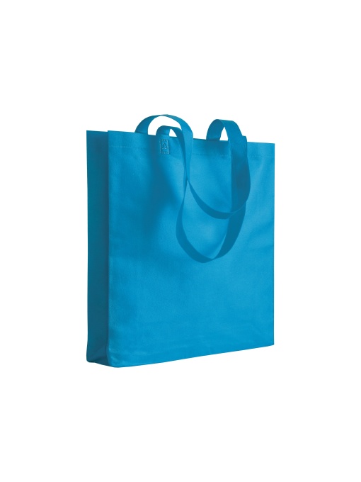 ON™ Heat-sealed 80 g/m2 non-woven fabric shopping bag with gusset and long handles