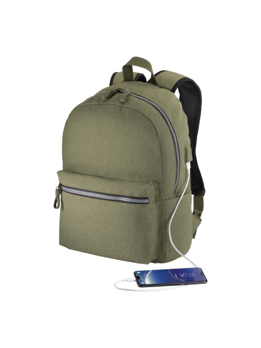 ON™ Laptop backpack in stone washed Canvas