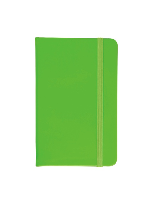 ON™ Notebook din PU fluorescent cu elastic colorat, foi dictando (80 pagini), semn de carte satinat