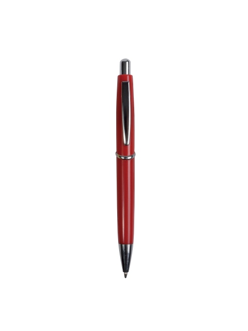 ON™ ABS plastic snap pen with coloured barrel and metal clip, jumbo refill