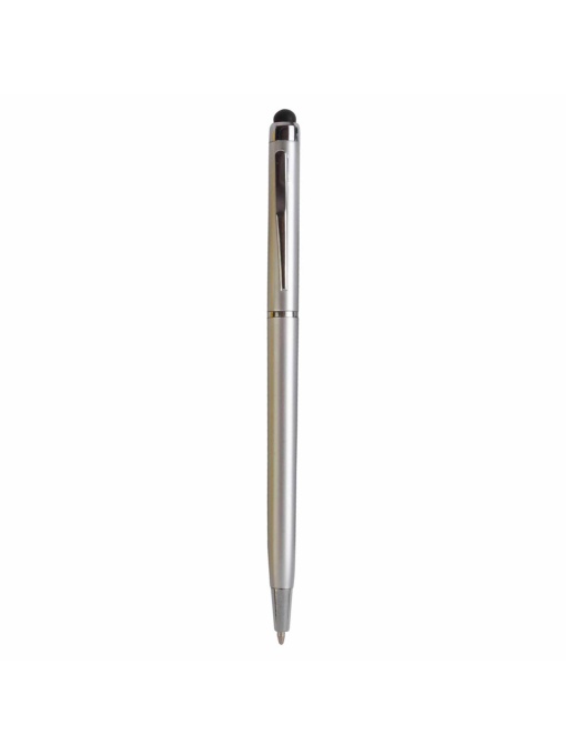 ON™ Plastic twist pen with touchscreen rubber tip and metal clip