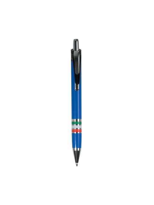 ON™ Plastic snap pen with three-colour grip (Italian, French or Spanish flag), jumbo refill