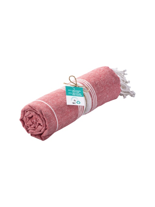 ON™ Recycled cotton fringed beach towel