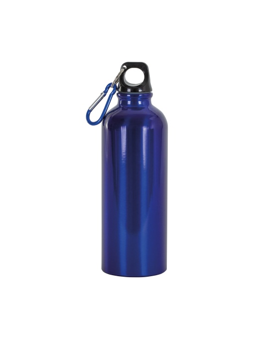 ON™ Aluminium water bottle (500 ml) with plastic lid and snap hook (22 cm tall)