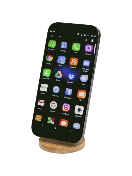 PF™ Alcor recycled plastic foldeable magnetic phone stand with bamboo details - Img 1