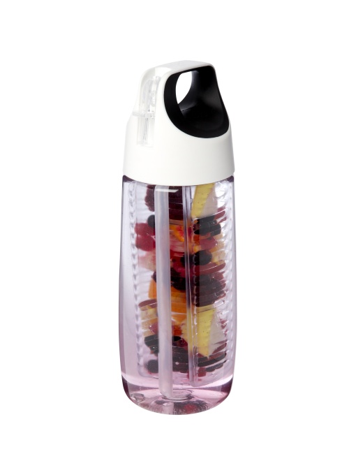 PF™ HydroFruit 700 ml recycled plastic sport bottle with flip lid and infuser