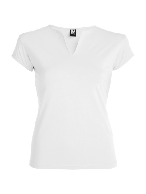 RO™ BELICE | Tricou cambrat cu V frontal | 94 % bumbac pieptănat / 6 % elastan, single jersey | 200 gsm