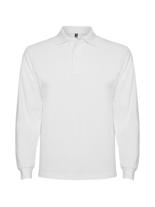 RO™ ESTRELLA L/S | Long-sleeve polo, ribbed collar & cuffs, 3-button placket, elastane 1×1 cuffs | 100 % cotton, piqué | 220 gsm (Heather 58: 85 % cotton / 15 % viscose)