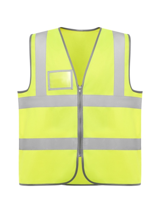 RO™ POLUX | Vestă vizibilitate cu fermoar | 100 % poliester