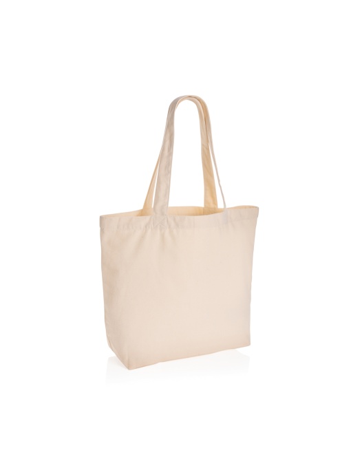 XD™ Geantă shopper canvas 240gsm cu buzunar Impact Aware™ nedecolorat