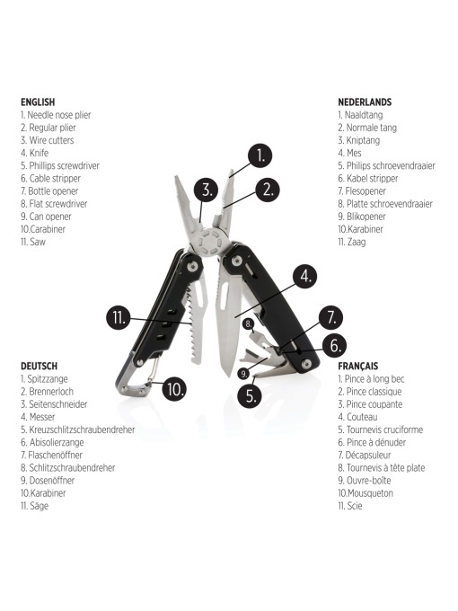 XD™ Multitool Solid cu carabină - Img 1
