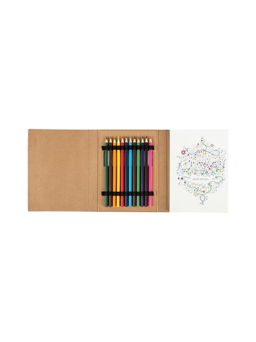 AX™ Caiet de colorat pentru adulți, creioane colorate
