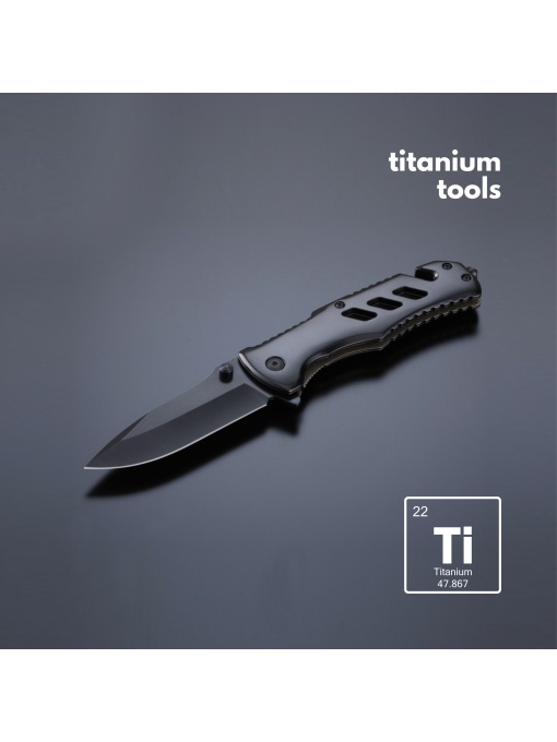 Co™ OPTIMA MINI TITANIUM ROOF STEEL RESCUE KNIFE
