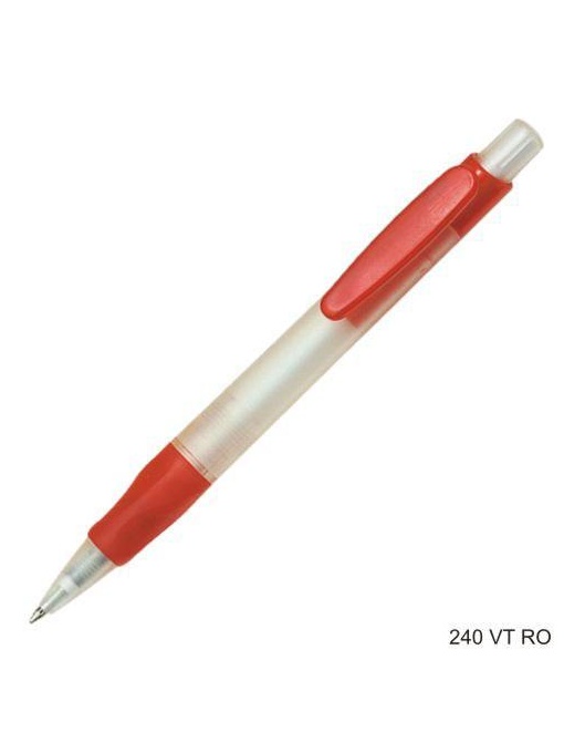 Gathered™ 240VT Pix Stilus din plastic, corp alb sablat, parti color transparent