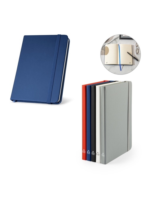 hi!™ CAMPUS A5 notebook with PU hard cover (35% recycled) with lined pages 100% recycled - Img 1