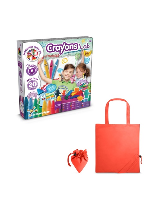 hi!™ Crayon Factory Kit II Joc educațional furnizat cu o pungă de cadou pliabilă 190T