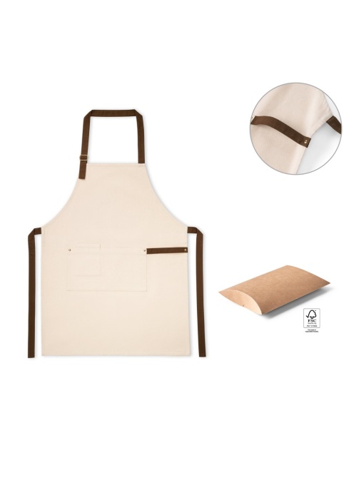 hi!™ HOLM Șorț din pânză 100% bumbac (320 g/m²) cu detalii metalice - Img 1