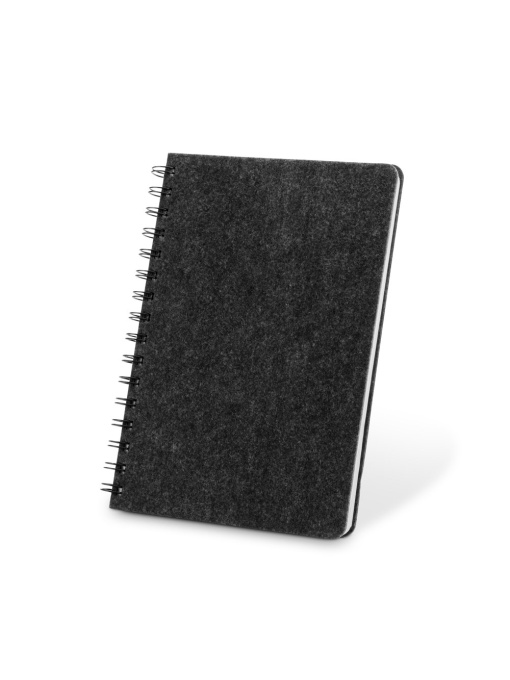 hi!™ MISHIMA Blocnotes A5 cu copertă semi-dură din pâslă reciclată (100% rPET) cu inele și pagini liniate